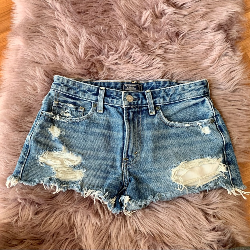 Abercrombie & Fitch Harper Low Rise Denim Shorts